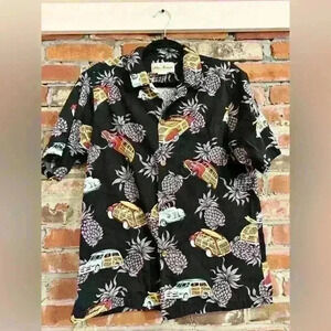 Blue Hawaii Men’s Button Down Vintage Cars Size Medium